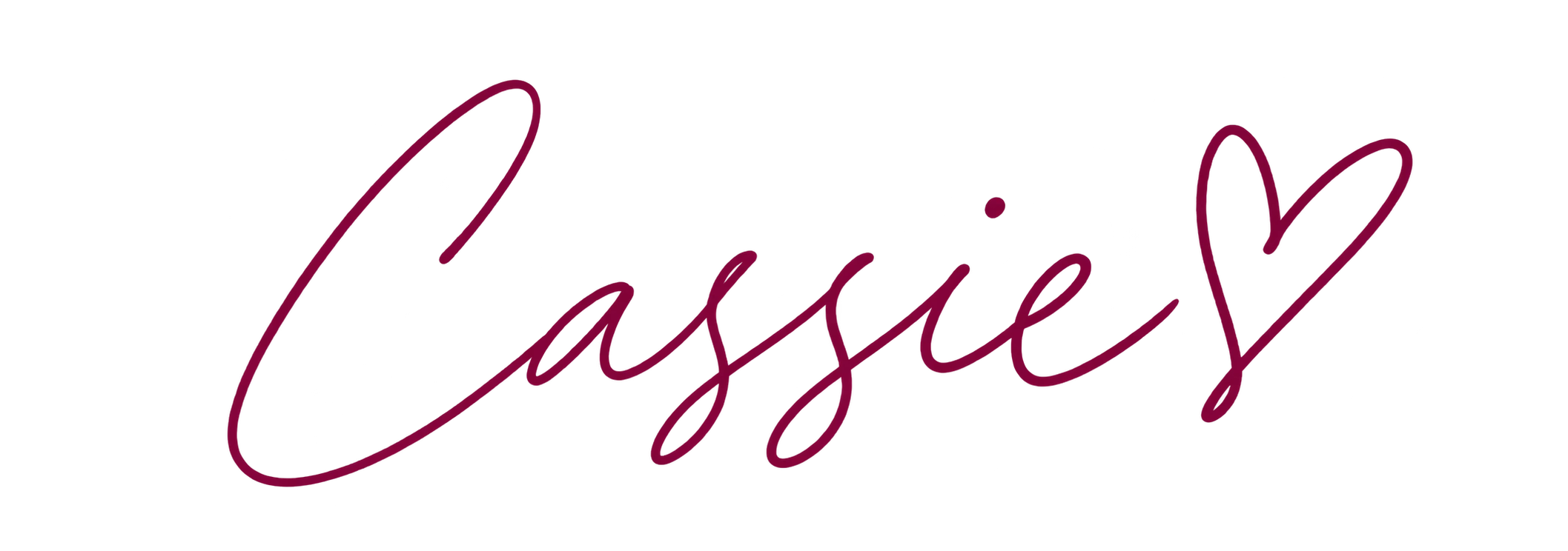 Cassie, with a handwritten heart